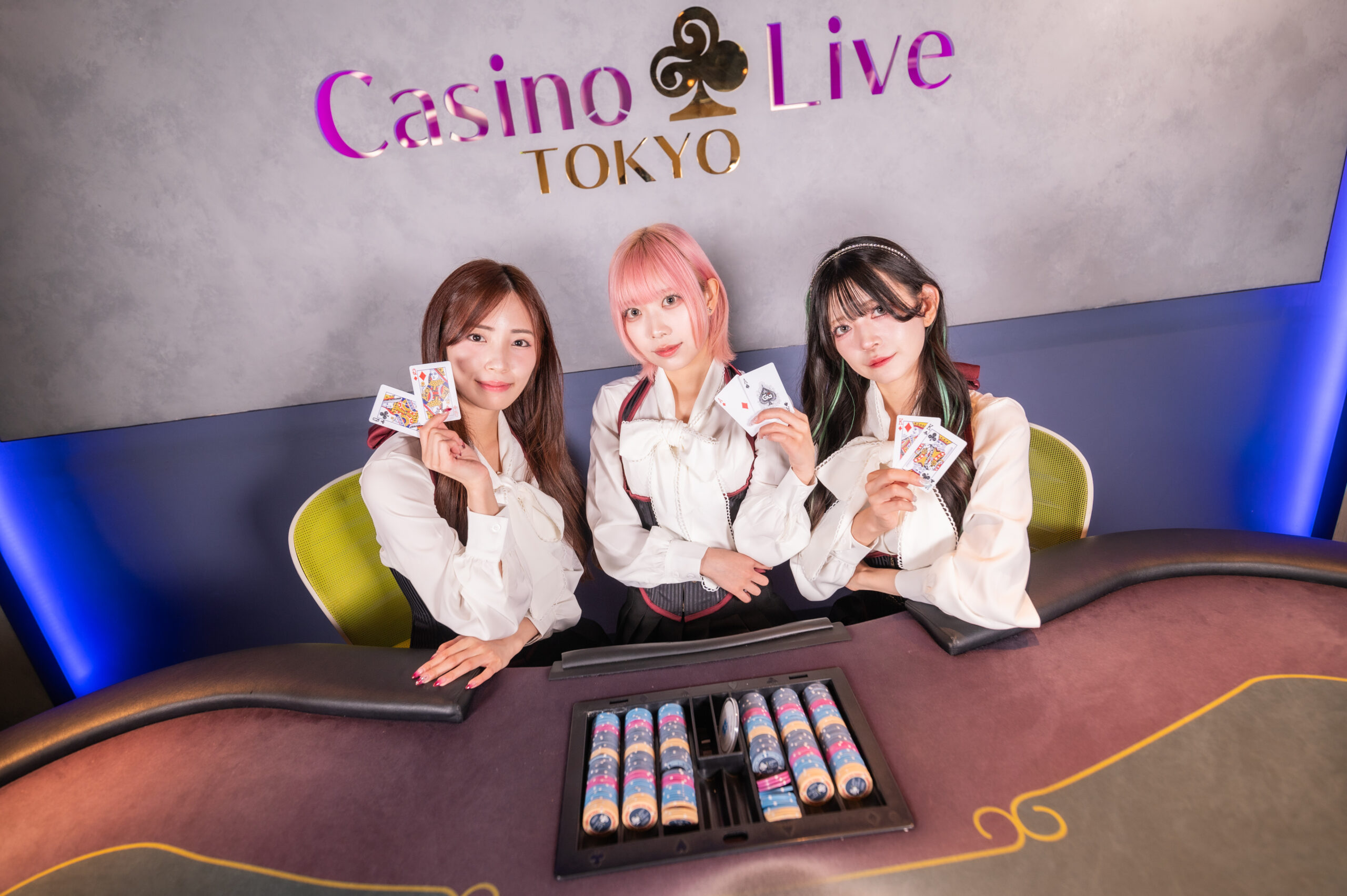 Casino Live Tokyoでテキサスホールデムを楽しむ店内の様子